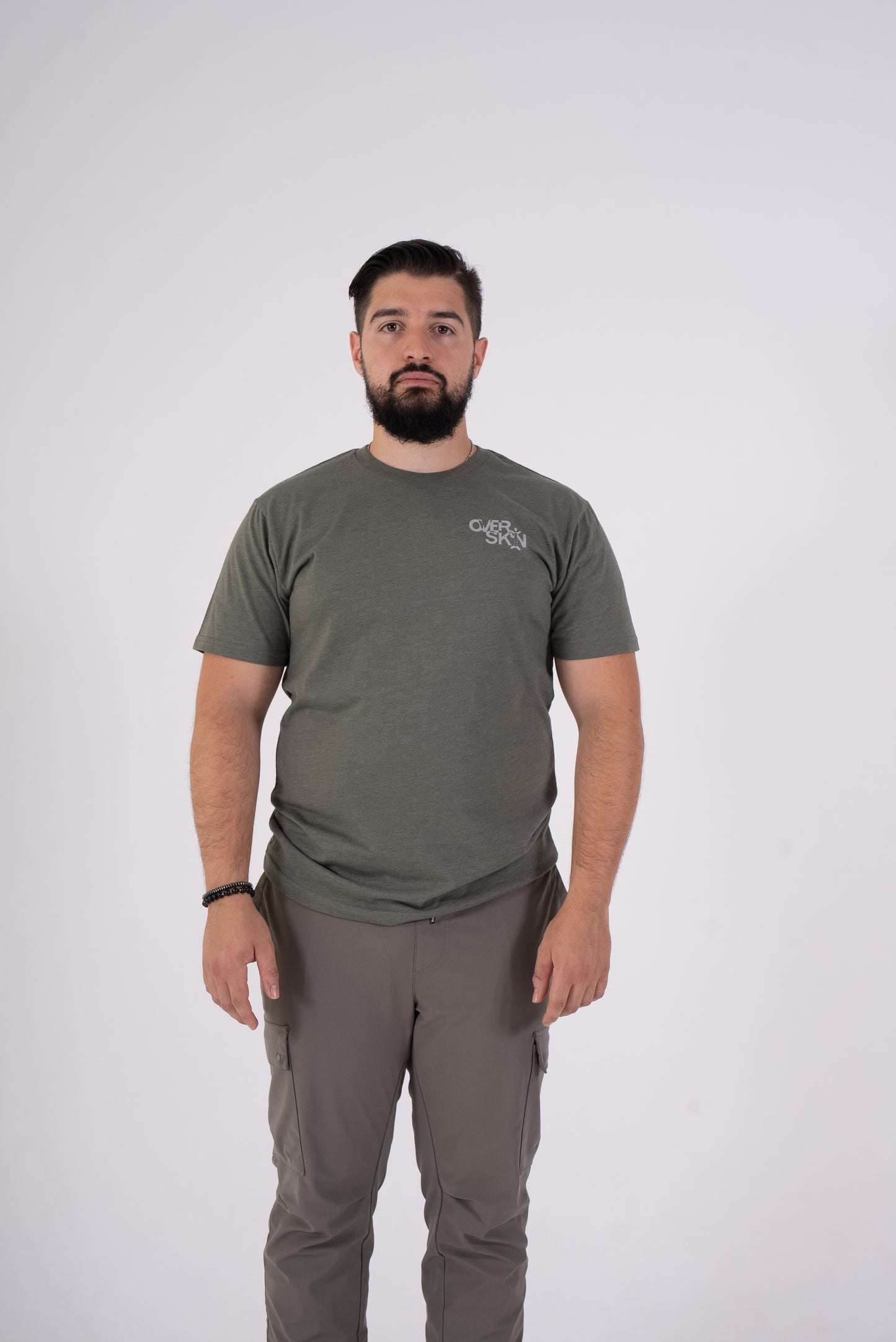 HEATHER MILITARY GREEN TEE