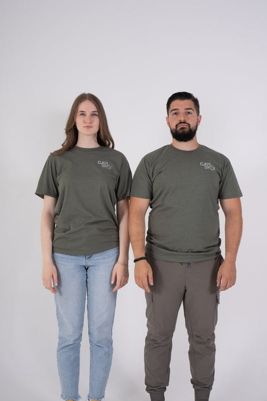 HEATHER MILITARY GREEN TEE