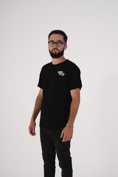 T-SHIRT NOIR BICOLORE