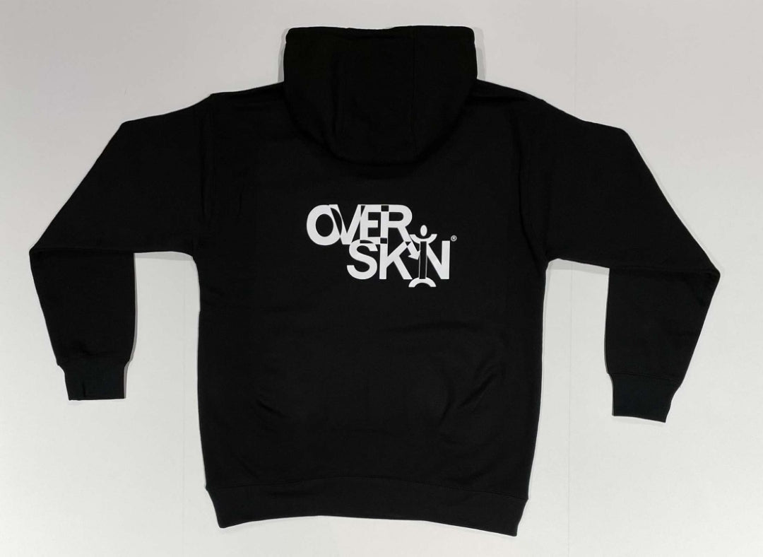 BLACK HOODIE WITH WHITE LOGO